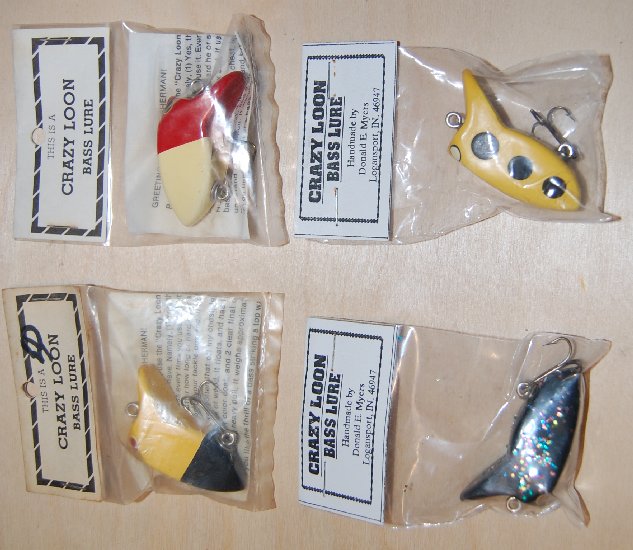 Myers Lure Company - Four Crazy Loon Bass Lures
